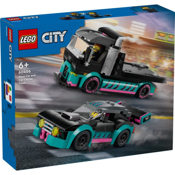 LEGO City 60406 racerbil og biltransport