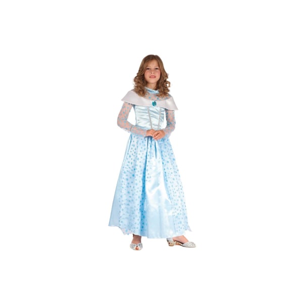 Prinsesse kjole lyseblå/hvid 3-5 år - Alrico