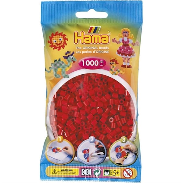 Hama Pärlor Midi 1000 st, Julröd