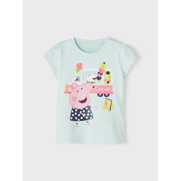 Name It Mini Peppa Pig T-shirt, Glacier, størrelse 110