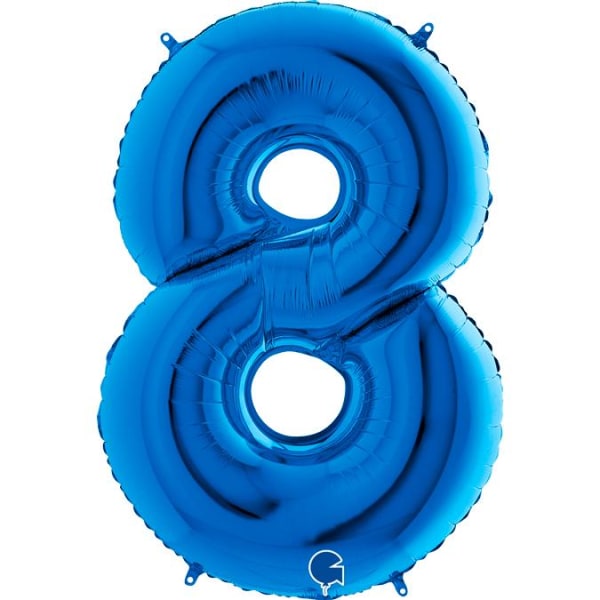Large Number Ballon i Folie 8, Blå