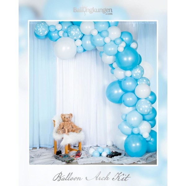 Balloon Arch Baby Blue - Ilmapallokuningas