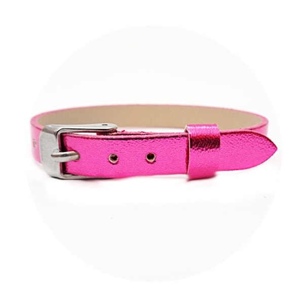 Armband till Namnarmband Metallic, Cerise - Busy Lizzie