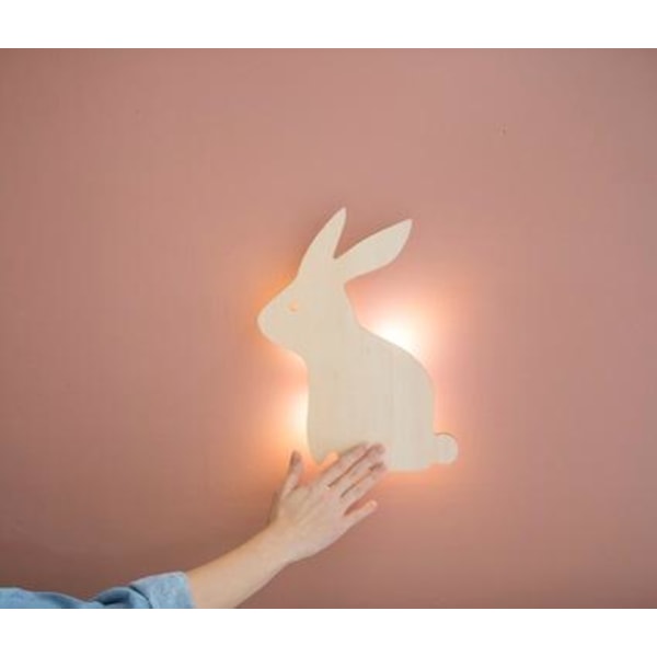 Lasten lamppu puuta, Rabbit - Right Start