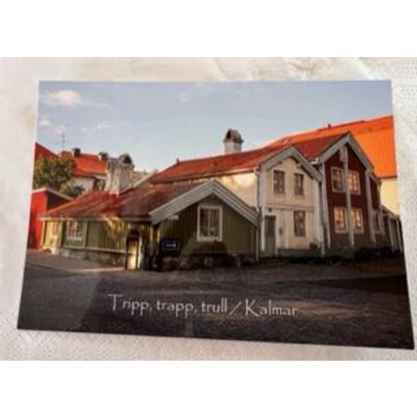 Ruotsi Matkamuistopostikortti Kalmar Tripp Trapp Trull