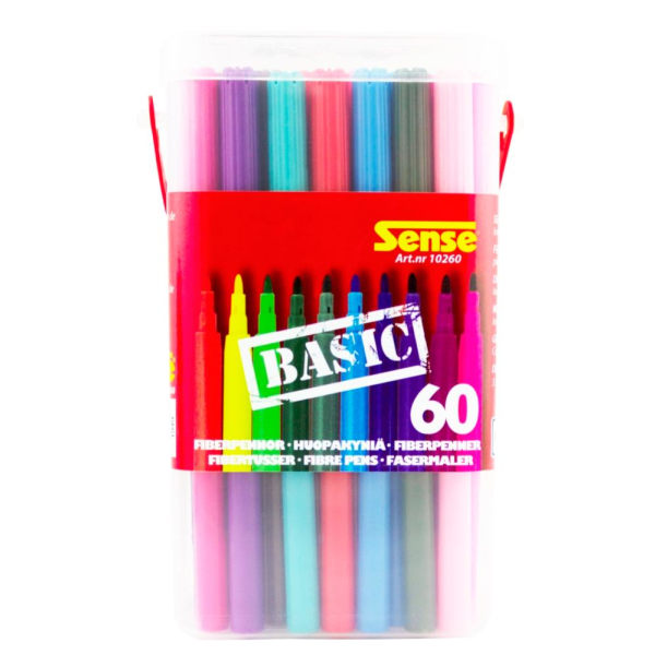 Sense Fiberpennor Basic 60-Pack