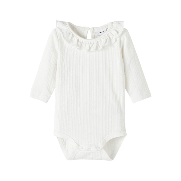 Name it Baby Body Vit med Volang, Storlek 74