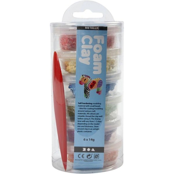 Foam Clay® Glitter Stærke farver - Creativ Company