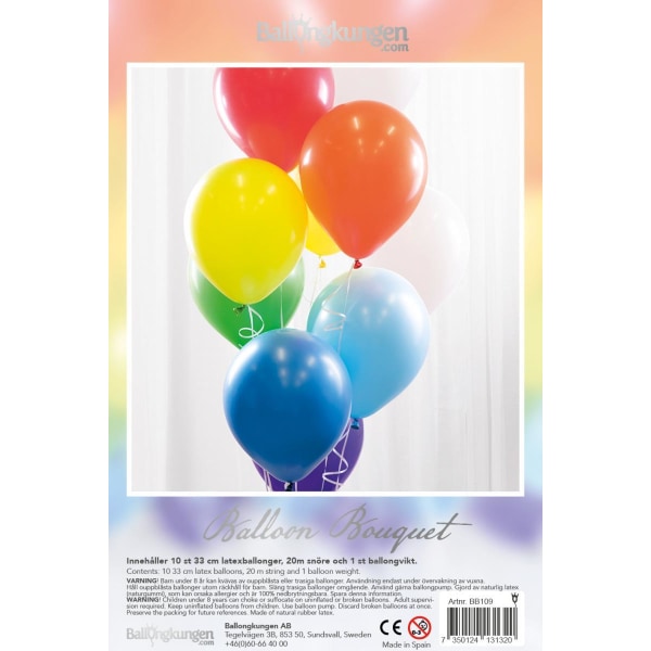 Ballonbuket Rainbow - Ballonkongen