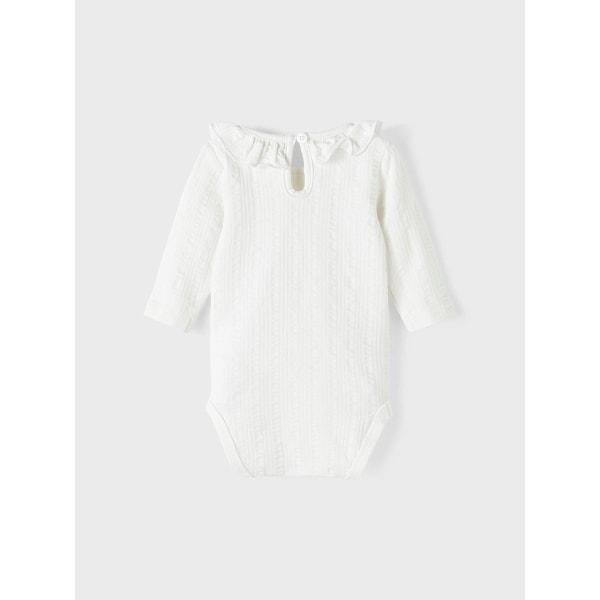 Name it Baby Body Vit med Volang, Storlek 80