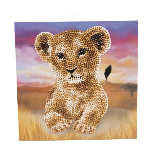 Crystal Card Kit 18x18cm Lion Cub - Hobby Toys