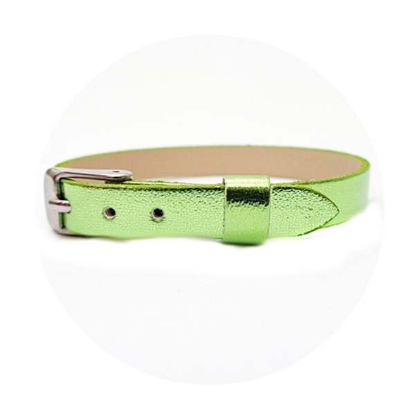 Armband till Namnarmband Metallic, Grön - Busy Lizzie