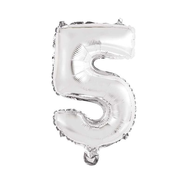 Gaggs Folieballong Nr 5 Silver 35 cm