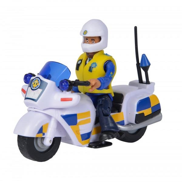Palomies Sam Poliisimoottoripyörä figuurilla