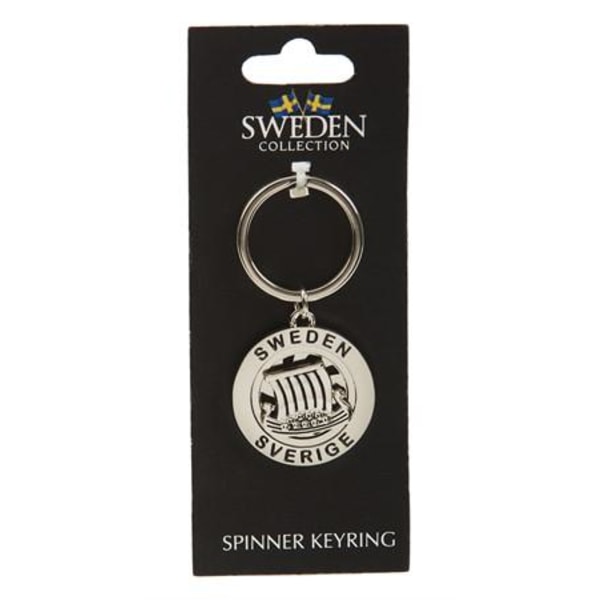 Sverige Souvenir Spinner Nyckelring, Vikingaskepp