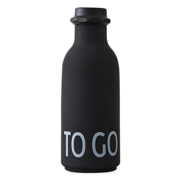 To Go -vesipullo, musta - Design Letters