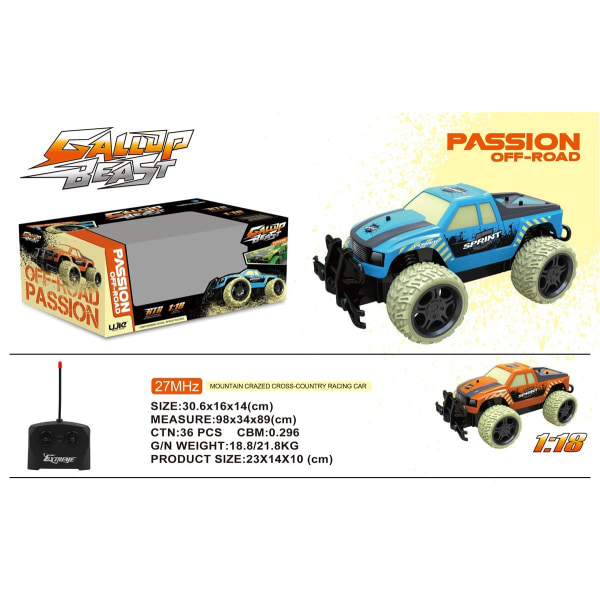 Radiostyret Galop Beast Passion Off-Road Car Multicolor
