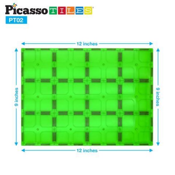 Picasso-Tiles Stor Magnetplatta, XL, 2 Bitar multifärg
