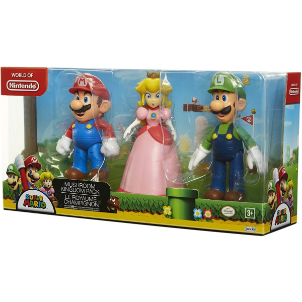 Super Mario, Mushroom Kingdom Diorama, 3-Pack