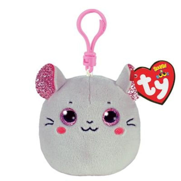 TY Squishy Beanies Clip Catnip, Mouse