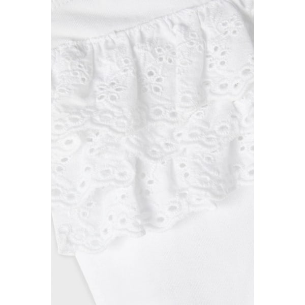 Name it Baby Leggings med Spets, Vit, Storlek 62 multifärg