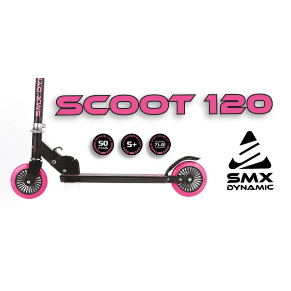 SportMe Scooter SMX Dynamic Foldable 120, Rosa multifärg