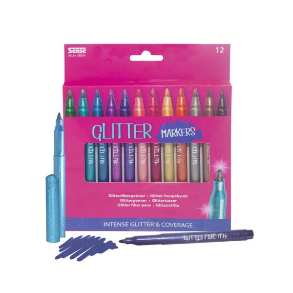 Sense Glitter Fiber Penne 12-pak