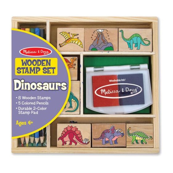 Stämpel Kit Dinosaurier - Wooden Stamp Set - Dinosaurs - Melissa