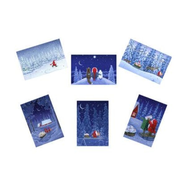 Kalenderkort Glædelig jul - Bromma Kortförlag 1 - Tomte på is