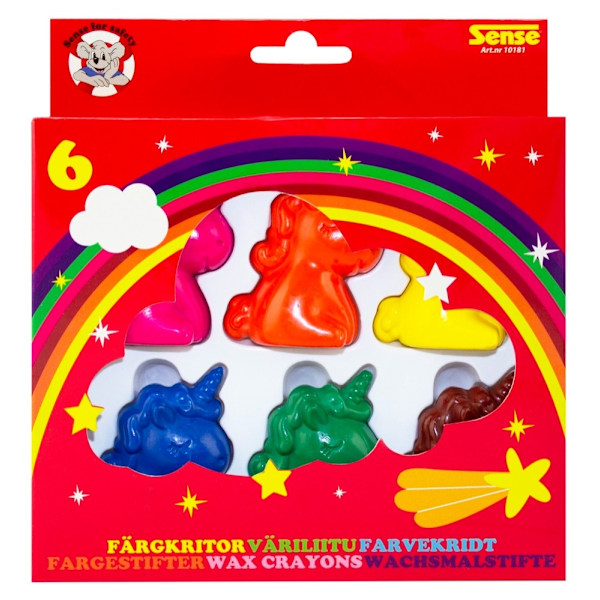 Sense Unicorn Crayons 6-pack