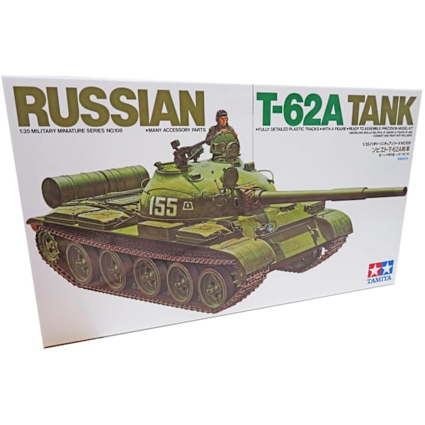 Tamiya Modellbygge  Russian T-62A Tank, Skala 1:35