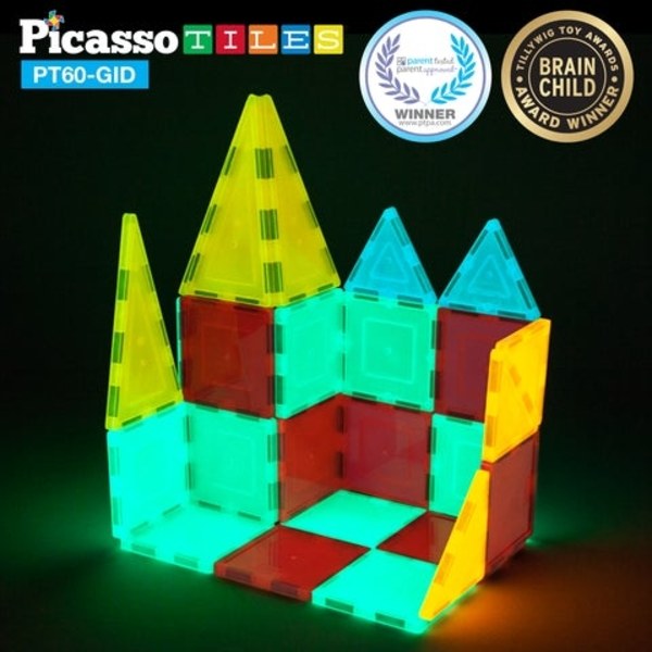 Picasso-Tiles 60 kpl Glow in the Dark