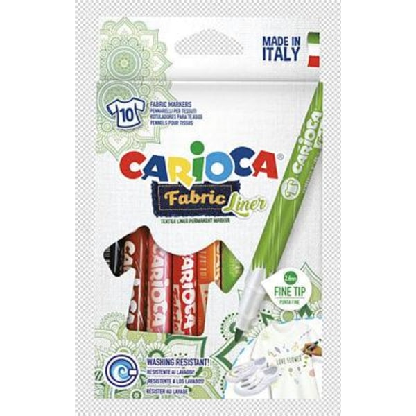 Carioca Textilpennor 10-Pack