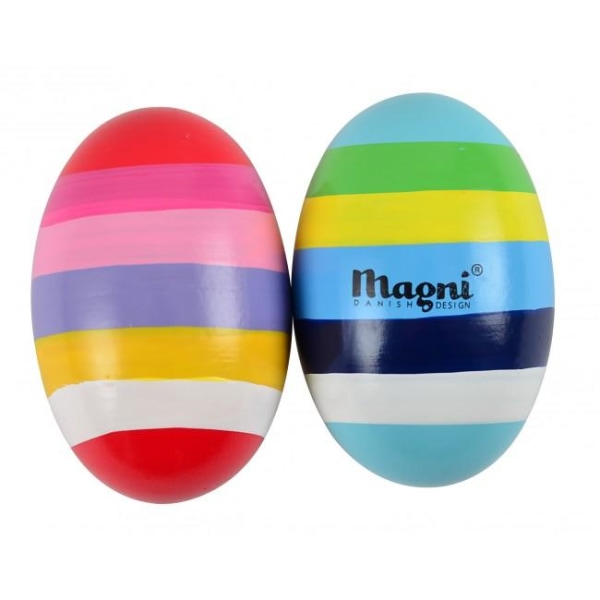 Maracas Egg Striped - Magni Blå