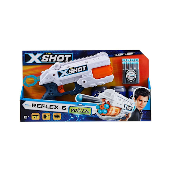 X-Shot Excel Reflex 6 med 16 skumpile