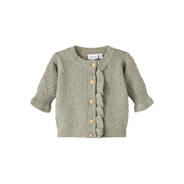 Name it Baby Girl strikket cardigan Sage, størrelse 68