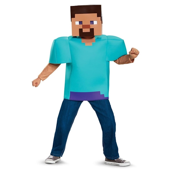 Minecraft Classic Utklädning Steve 4-6 år.