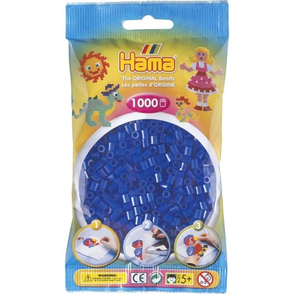 Hama Beads Midi 1000 stk, Neonblå