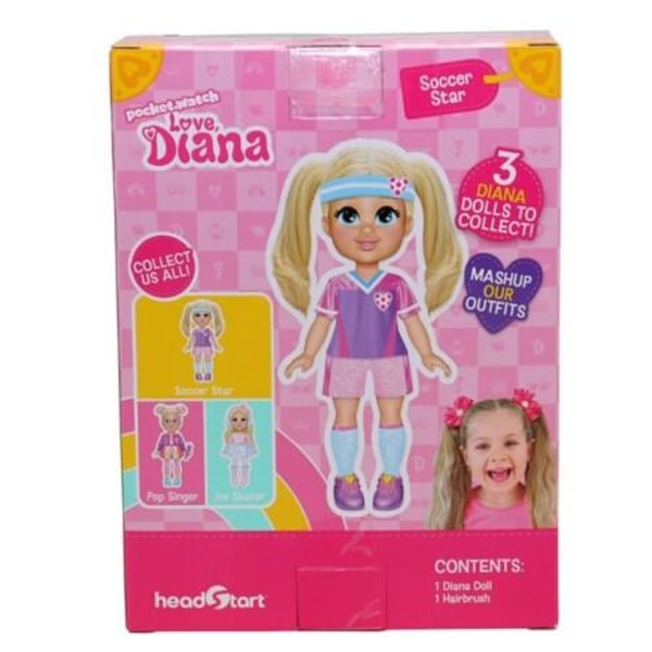 Love Diana S2 15 cm nukke, jalkapallotähti