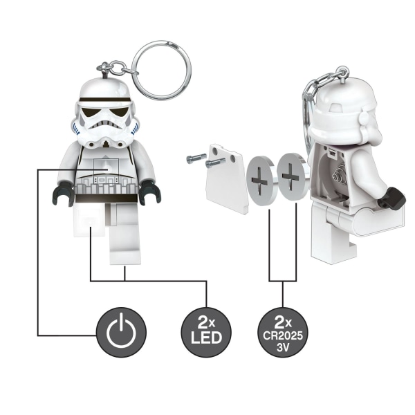 LEGO Star Wars nøglering med lampe, Stormtrooper Multicolor