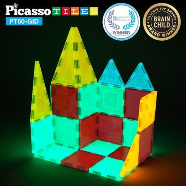 Picasso-Tiles 60 bitar Glow in the Dark