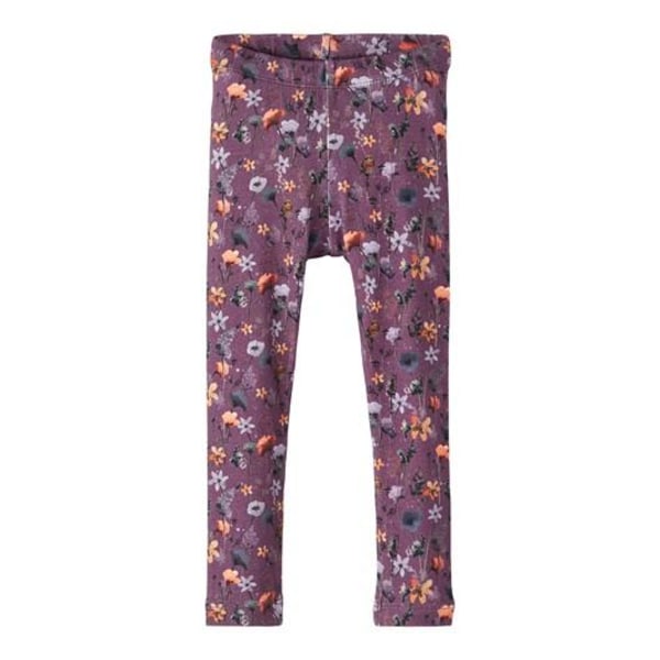 Nimeä leggingsit, violetti kukkainen, koko 98 Multicolor