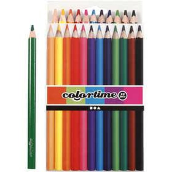 Colortime Färgpennor Jumbo Mixade Färger 12-Pack - Creativ Compa