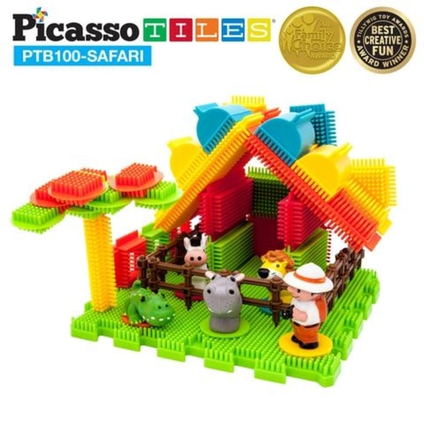 Picasso-fliser børsteblokke 100 stykker, Safari Multicolor