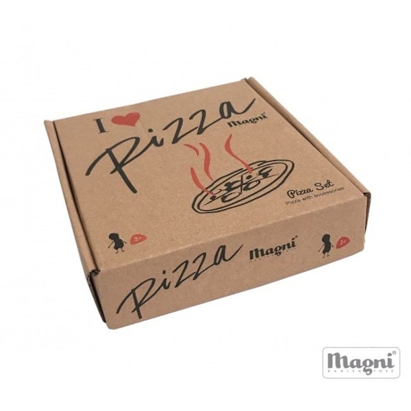 Pizza i træ og stof - Magni