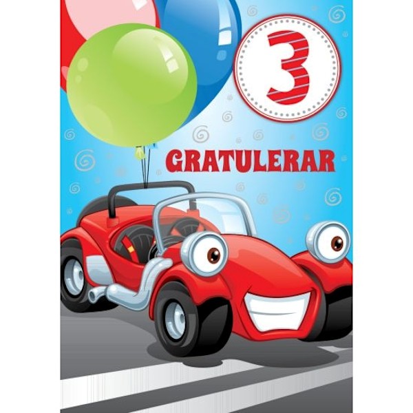 Enkeltbarnskort 3 år, Bil - Spar