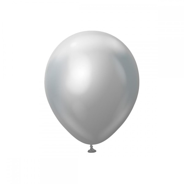 Latexballonger 10-Pack Silver Chrome Pro, 30 cm - Ballongkungen