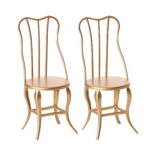 Vintage Chair Micro, Gold- Gold tuolit 2 st- Maileg
