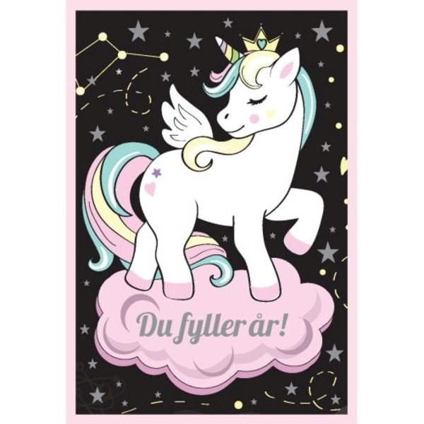 Syntymäpäiväkortti Yksisarvinen - Tinka