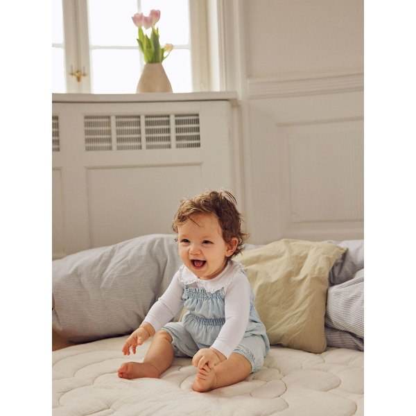 Name it Babybody med blonder, hvid, str. 74 Multicolor